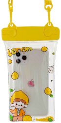 Husa subacvatica Fruity Waterproof Flippy Snowproof Universala Impermeabila cu Snur pentru telefon sau documente Lemon Boy Galben 