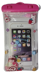 Husa subacvatica Glitter Kids Waterproof Flippy Snowproof Universala cu Snur pentru telefon sau documente Sweet Girl Roz 