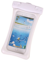 Husa subacvatica Matte Cushion Waterproof Flippy Snowproof Universala cu Snur pentru telefon sau documente Alb 
