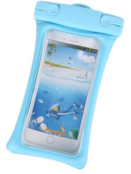 Husa subacvatica Matte Cushion Waterproof Flippy Snowproof Universala cu Snur pentru telefon sau documente Bleu