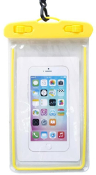 Husa subacvatica Zip Waterproof Flippy Snowproof Universala Impermeabila cu Snur pentru telefon sau documente Galben