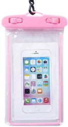 Husa subacvatica Zip Waterproof Flippy Snowproof Universala Impermeabila cu Snur pentru telefon sau documente Roz 