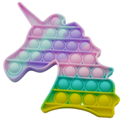 Jucarie antistres din silicon Pop it Now and Flip It Unicorn Multicolor Model 3 