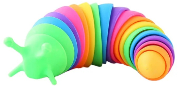 Jucarie Senzoriala Antistres Flippy Fidget Toys Omida Curcubeu 18.6 cm Functie de Luminat +3 Ani Multicolor 