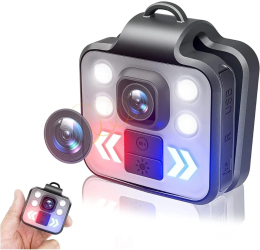 Mini Camera Portabila 1080P FHD cu Inregistrare Video Lanterna LED si Mod Avertizare pentru Orice Situatie 