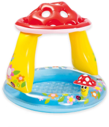 Piscina gonflabila copii Intex baby Ciupercuta multicolor 45 Litri 102 x 89 cm 57114 