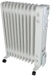 Radiator KlaussTech cu ulei 2500W 3 Setari putere 11 Elementi Termostat reglabil Comutator Anti-rasturnare Alb 