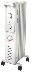 Radiator KlaussTech Electric Profesional Cu 7 Elementi 1500w 360 X 239 Mm Otel 3 Trepte Putere Suprafata Acoperita 12 Mp Alb 