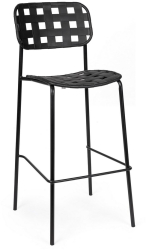 Set 4 scaune bar otel negru Clover 52x45x109 cm 