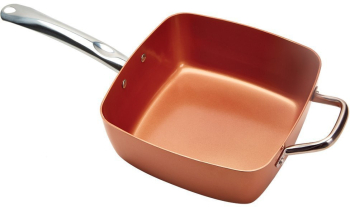Set Tigaie Patrata Klausstech 25x25 Cm Cu Gratar Pentru Abur Si Cos Friteuza 