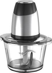 Tocator KlaussTech De Alimente Capacitate De 3l Putere 550w 2 Trepte De Putere 4 Lame Compact Si Ergonomic Simplu De Folosit Alb/arg 