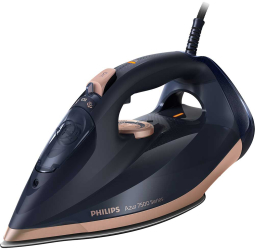 Fier de calcat PHILIPS Seria 7500 DST7510/80 3200W 260g/min 300ml talpa SteamGlide Elite Albastru inchis Auriu 