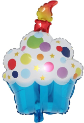 Balon din Folie Metalizata Flippy Figurine Dulciuri Model 1 Tematica Prajitura Aniversara 68x44 cm Ambalaj Individual Pai Inclus Umf 