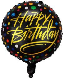 Balon din Folie Metalizata Flippy Figurine Model 3 Happy Birthday Tematica Aniversare 45 cm Ambalaj Individual Pai Inclus Umflare c 