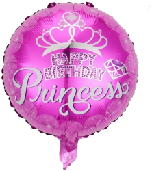 Balon din Folie Metalizata Flippy Figurine Model Princess Happy Birthday Tematica Aniversare 45 cm Ambalaj Individual Pai Inclus Um 