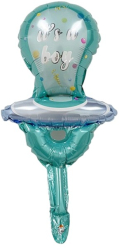 Balon din Folie Metalizata Flippy Mini Figurina Model Suzeta Tematica Gender Reveal 23x50 cm Ambalaj Individual Pai Inclus Umflare c 