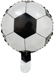 Balon din Folie Metalizata Flippy Mini Figurine Model Minge de Fotbal Tematica Aniversare 30x24 cm Ambalaj Individual Pai Inclus Umf 