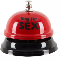Clopotel amuzant Ring For Sex pentru adulti metalic rosu Gonga® 