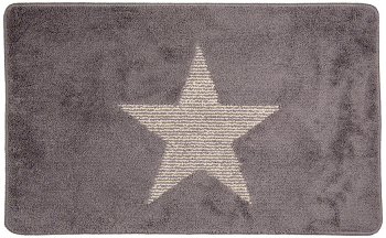 Covoras baie textil crem gri 78x48x1 cm 