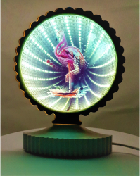 Decoratiune Luminoasa Flippy cu Cablu USB Model Flamingo Alb Rece 17 cm 