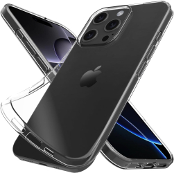 Husa de Protectie din Silicon pentru Apple iPhone 16 Pro Max PC Antisoc Rezistenta la Impact Transparenta 