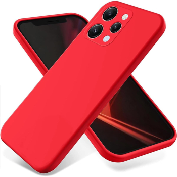 Husa de Protectie Matte TPU Flippy pentru Xiaomi Redmi 12 Protectie Camera Antisoc Antizgariere Antialunecare Acoperire Completa Ros 