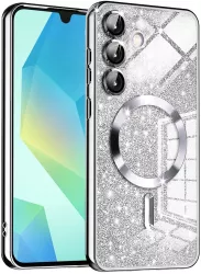 Husa pentru Samsung Galaxy A16 4G / A16 5G - Techsuit Luxury Glitter MagSafe - Silver 