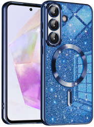 Husa pentru Samsung Galaxy A36 5G - Techsuit Luxury Glitter MagSafe - Deep Blue 