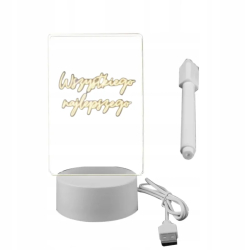 Lampa de veghe 3 moduri de iluminare cu panou transparent pentru tabla de scris si pix Gonga® Transparent 