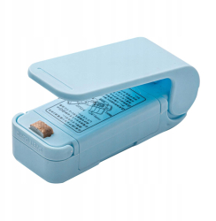 Mini Aparat de Sigilat Pungi cu Baterii Flippy Etansare prin Caldura Spate Magnetic Portabil 9.7x3 cm Albastru 