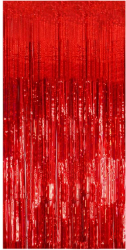 Perdea Franjurata Flippy Model Decor Petrecere pentru Fundal de Poze Amenajare Colorata a Petrecerii Dimensiune 100x200 cm Rosu 