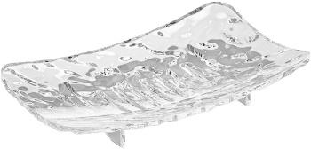 Savoniera din Plastic Flippy 11 x 8 cm cu Scurgere Apa Design Modern Transparent 