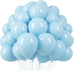 Set 10 Baloane din Latex Flippy Model Party 13 cm 1 g Bleu 