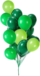 Set 10 Baloane din Latex Flippy Model Party 30 cm Verde Diferite Nuante 2.8 g