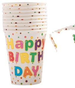 Set 10 pahare 250 ml multicolor 