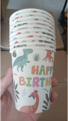 Set 10 pahare de carton cu design party 250ml model 1 