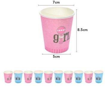 Set 10 pahare din carton Gender Reveal 