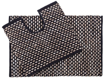 Set 2 covorase pentru baie Negru/Bej 