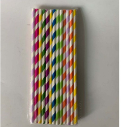 Set 25 paie din hartie 20 x 0.6 cm multicolor 