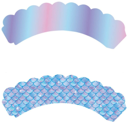 Set 6 Accesorii pentru Prajituri Sirena Flippy Colectia Mermaid 22.7 x 8.7 cm Multicolor 