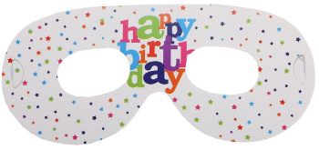 Set 6 Masti Tematice Flippy Colectia Happy Birthday 16 x 6.5 cm din Carton Multicolor 