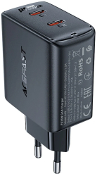 Acumulator pentru Priza EU 2x Type-C GaN Universal - Acefast A49 - Black 