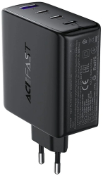 Acumulator pentru Priza EU 3x Type-C USB-A GaN2 PD100W Universal - Acefast A94 - Black 