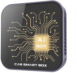 Adaptor auto Wireless Ai Box CarPlay si Android Auto RAELUM® Android 13 integrat 2GB/32GB pt. auto cu fir din fabrica Modul AI Negru+Gri 