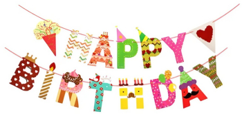 Banner Happy Birthday 100x200 cm Flippy Rola de Ata Inclusa Tematica Candy Multicolor 
