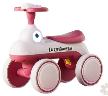 Bicicleta Pentru Copii Flippy Fara Pedale Cu Patru Roti Din Plastic Rezistent Fara BPA Cu Muzica Si Lumini Model Dinozaur 50x27x40 C 
