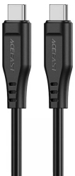 Cablu de incarcare Type-C to Type-C 60W 3A High-Speed Charging 1.2m - Acefast C3-03 - Black 