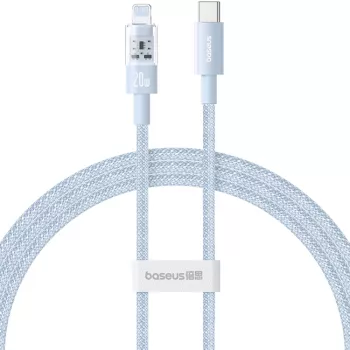 Cablu USB-C la Lightning Fast Charging 20W 1m - Baseus Gem P10373001311-00 - Galaxy Blue 