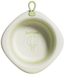 Cada Pliabila pentru Baie pentru Copii Flippy Cadita pentru Bebelusi Model Romb cu Balon Verde 31.5x31.5x3.5 cm 3L 