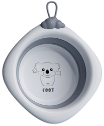 Cada Pliabila pentru Baie pentru Copii Flippy Cadita pentru Bebelusi Model Romb pentru Picioare Koala Gri 30x30x3.5 cm 4L 
